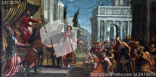 Image of St. Lawrence leads the poor prefect of Valerian