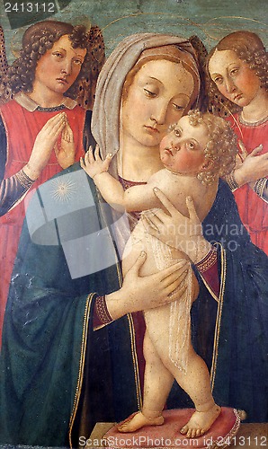 Image of Madonna with Child and two angels