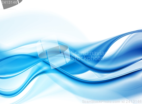 Image of Vector blue smooth waves