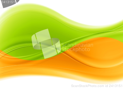 Image of Vector multicolored waves backdrop