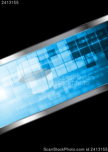 Image of Blue vector hi-tech background