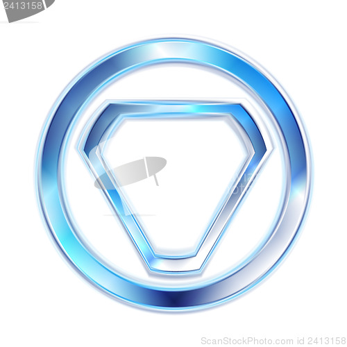 Image of Vector blue elegant shape