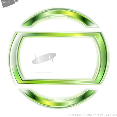 Image of Vector glowing green shape