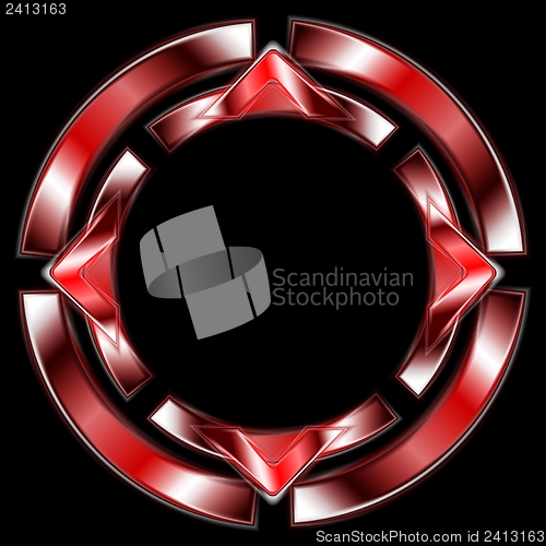 Image of Abstract vector red shape