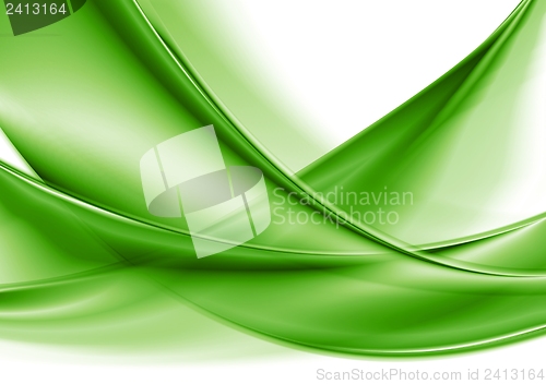 Image of Vector green smooth waves