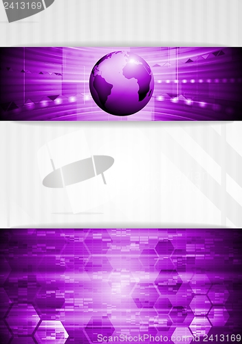 Image of Vector tech background with globe