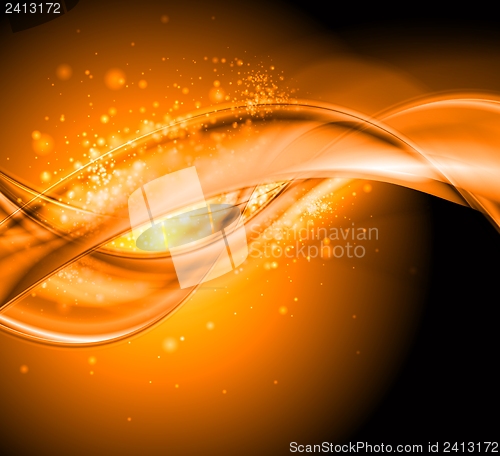 Image of Vector shiny waves design