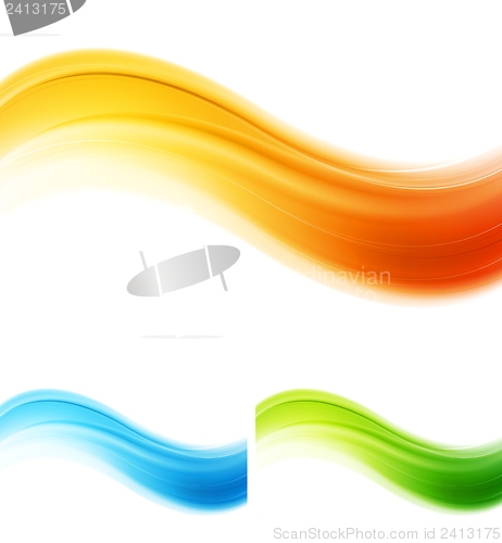 Image of Vector shiny waves design