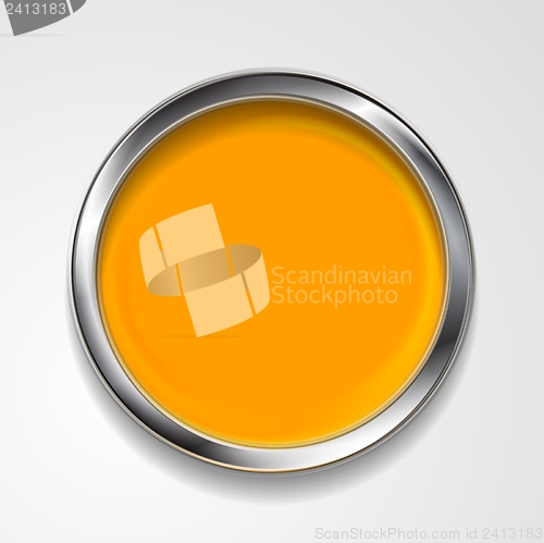Image of Vector round shape with silver frame