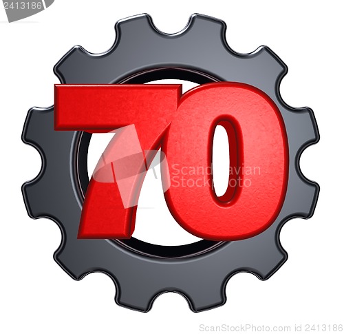 Image of number and cogwheel