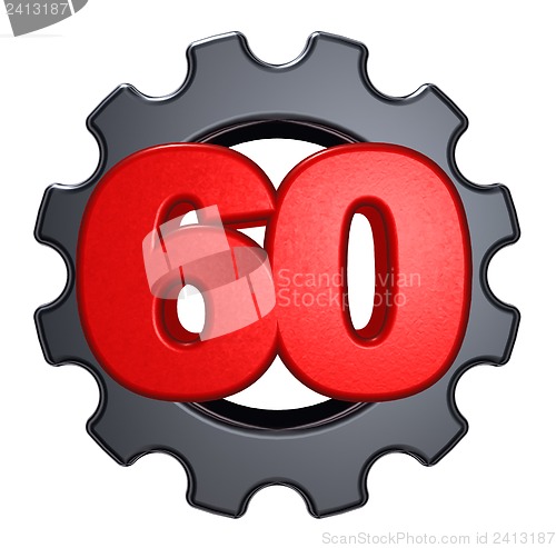 Image of number and cogwheel