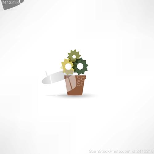 Image of flower in a pot icon