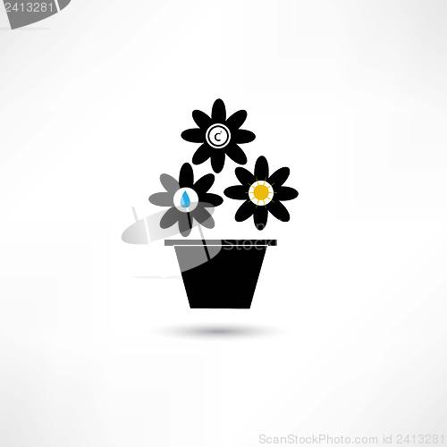 Image of flower in a pot icon