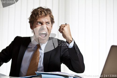 Image of Angry businessman yelling