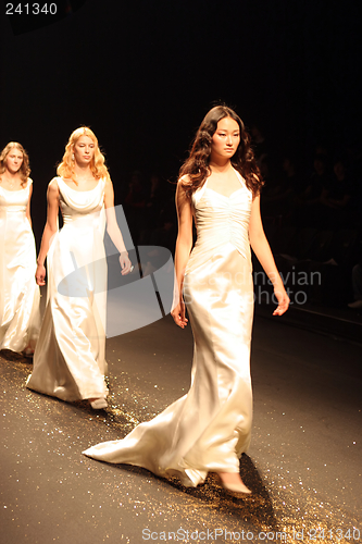 Image of Models on the catwalk during a fashion show