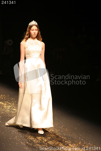 Image of Model on the catwalk during a fashion show