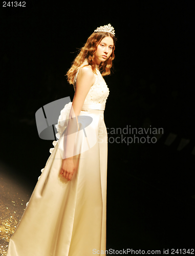 Image of Model on the catwalk during a fashion show