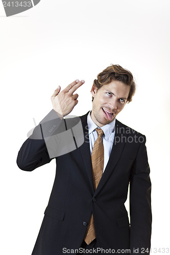 Image of Businesman showing disaprovement