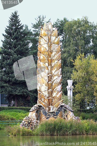 Image of Fountain spike in Moscow at the Exhibition