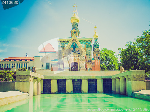 Image of Retro look Russian Chapel in Darmstadt