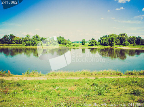 Image of Retro look River Elbe