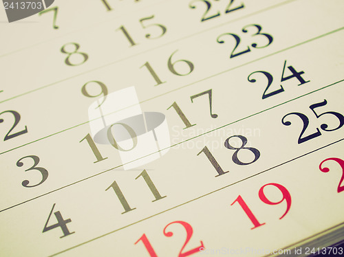Image of Retro look Calendar picture