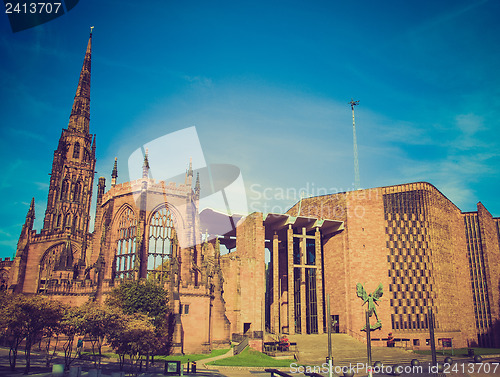 Image of Retro look Coventry Cathedral