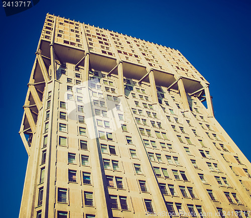 Image of Retro look Torre Velasca, Milan