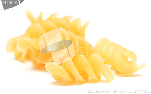 Image of raw spiral pasta