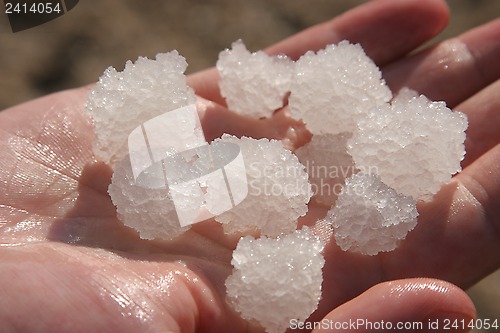 Image of The big crystal of salt of Dead Sea