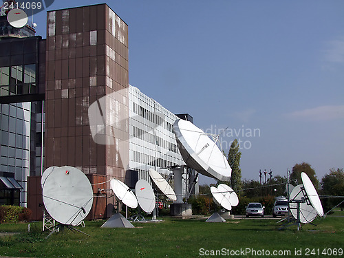 Image of TV Station Up-link / Download Antennas - Broadcasting & Media Industry