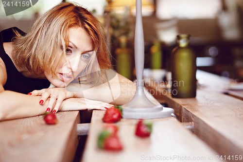 Image of Girl with strawberries