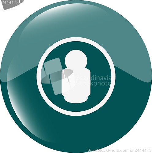 Image of people silhouette web icon app button