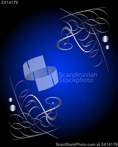 Image of Lace Round Frame and borders on seamless retro background