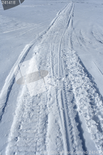 Image of Skidoo track in the snow