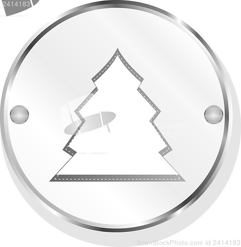 Image of Metallic icon with carved design