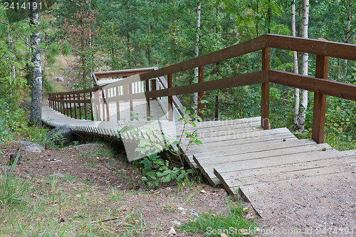 Image of A long stairway
