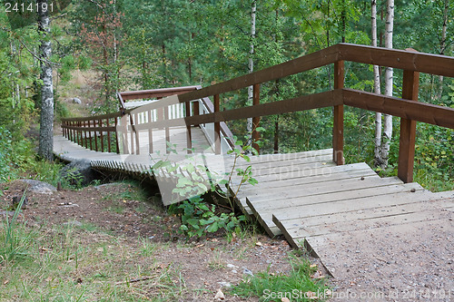 Image of A long stairway