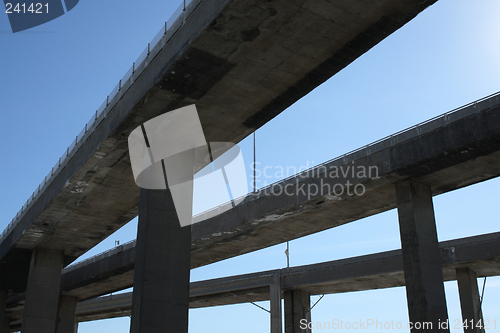 Image of Side view of highway viaducts