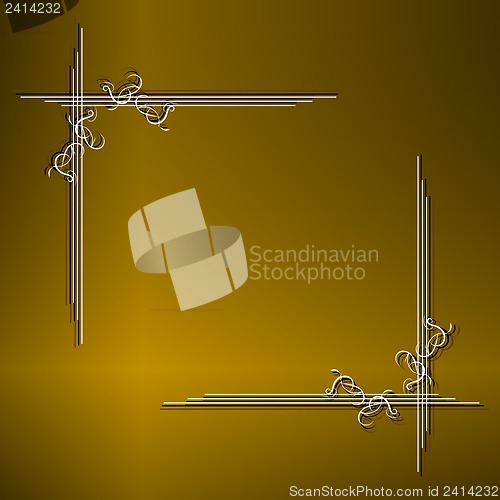 Image of Illustration the luxury gold pattern ornament borders