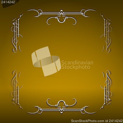 Image of Invitation vintage card - golden design