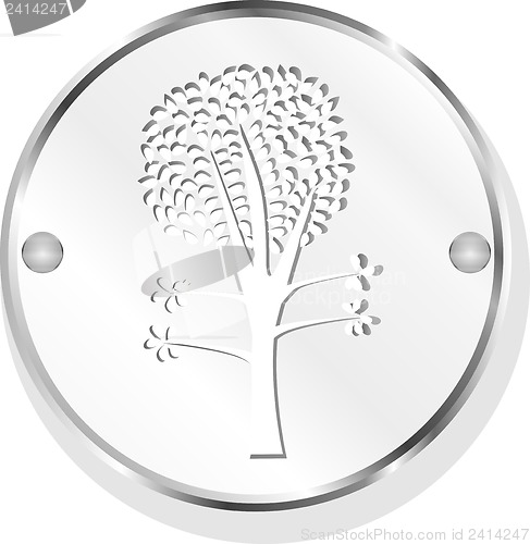 Image of tree on the metal icon button