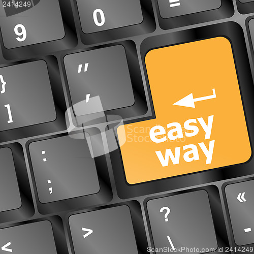 Image of easy way button on computer keyboard pc key