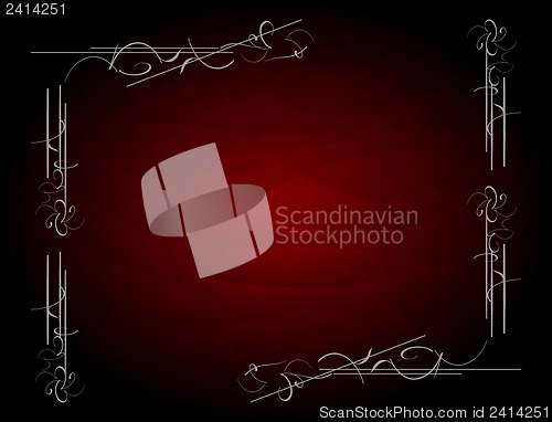 Image of Seamless background floral ornament red