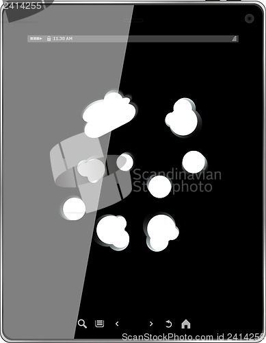 Image of Cloud-computing connection on the digital tablet pc