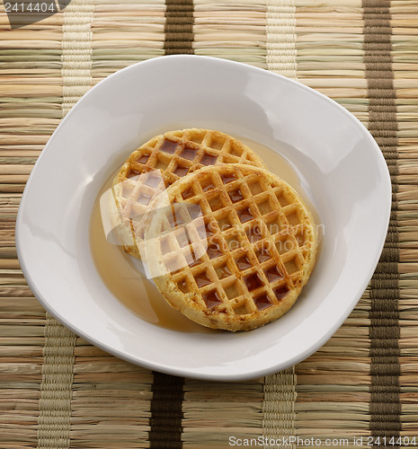 Image of Waffles With  Maple Syrup 