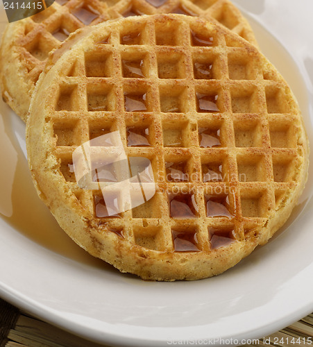 Image of Waffles With  Maple Syrup