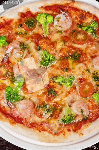 Image of seafood pizza