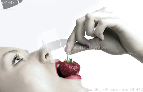 Image of eating strawberry 2