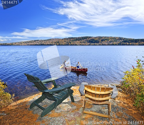 Image of Canoeing on lake